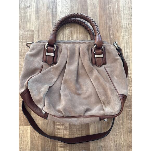 Vintage Y2K Women's Banana Republic Leather Suede Hobo Satchel in Brown - Picture 1 of 7